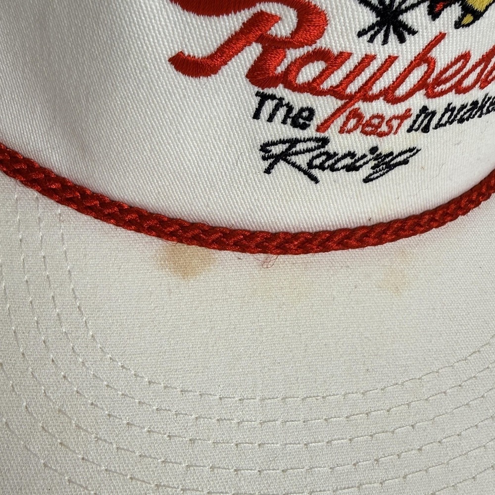 Vintage Raybestos Hat Cap Snap Back One Size White Mens AB Emblems 80s - Picture 7 of 12